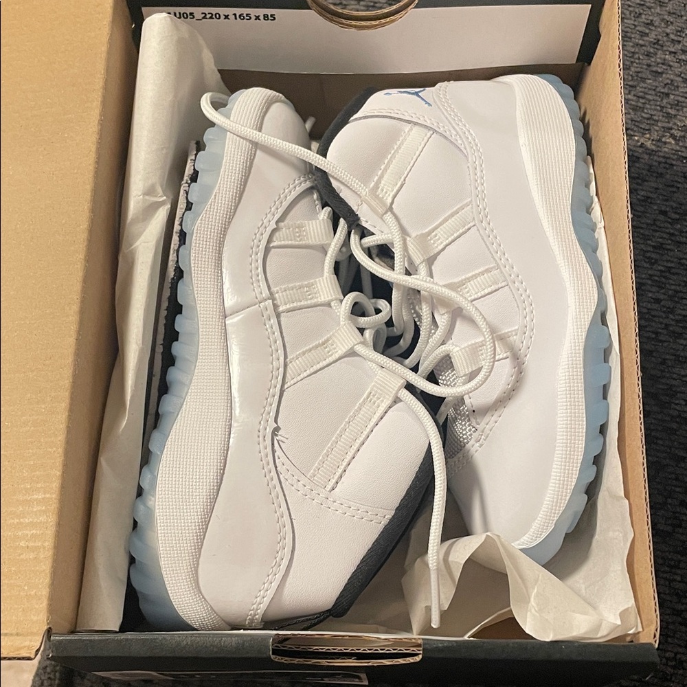 Jordan White and Light Blue Retro Sneakers